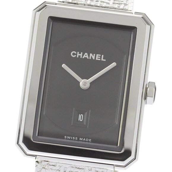 CHANEL boy friend H4878 Date black Dial Quartz Boy's Watch_821619 - Picture 1 of 16